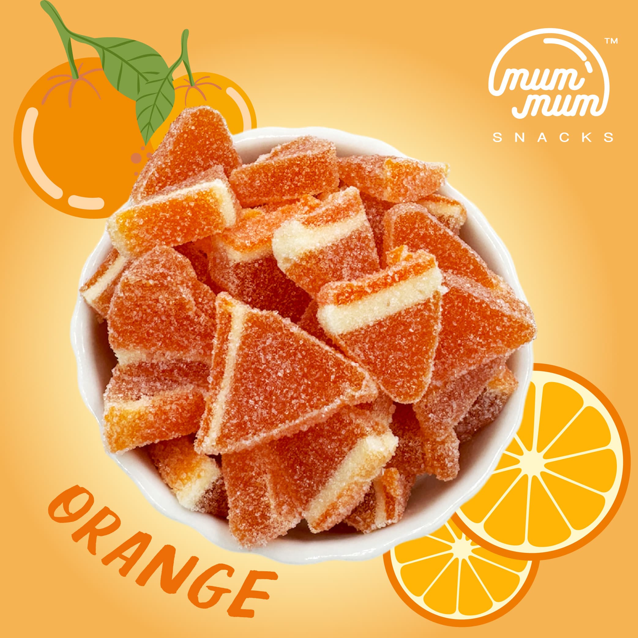 PREMIUM Gummy - ORANGE Slice / Jelly / Gummy Gula