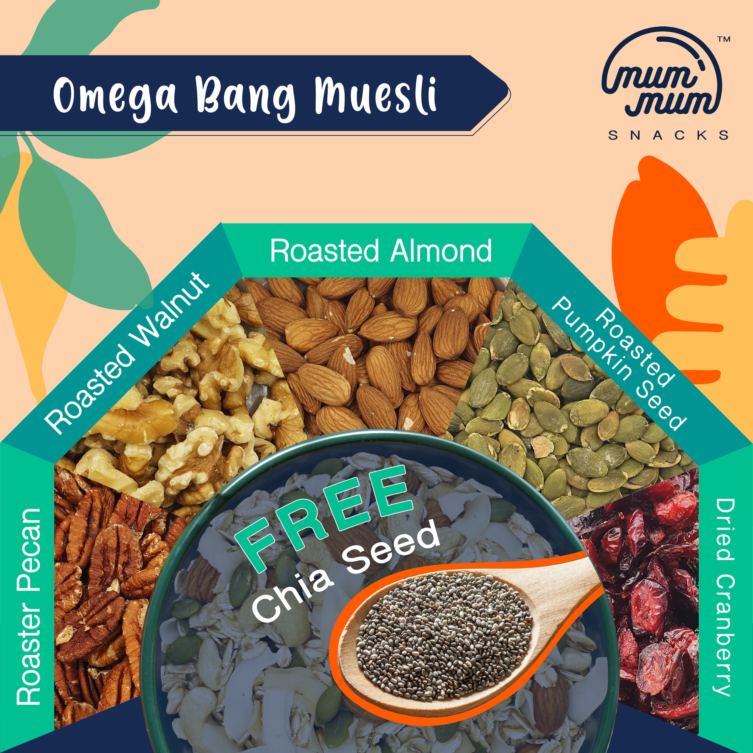 Omega Bang Muesli + FREE 20g Chia Seed